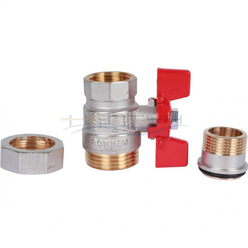 Кран шаровый c американкой ROMMER 3/4