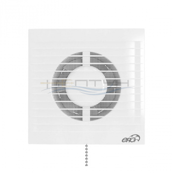 Вентилятор EraE 100S -02 осевой с ТЯГОВЫМ ВЫКЛ с сеткой без обратного клапана D100