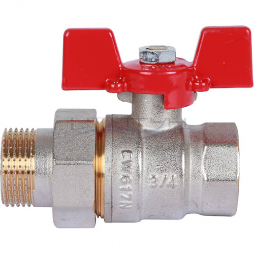 Кран шаровый c американкой ROMMER 3/4