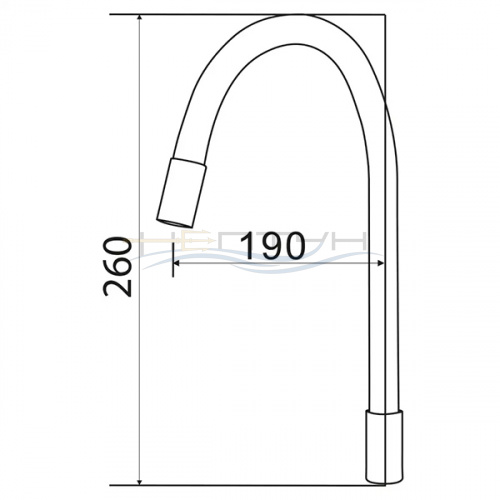 Излив для кухни  cиликоновый белый V150F_2