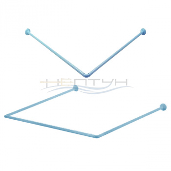 Карниз для ванной 90*90*90 голубой