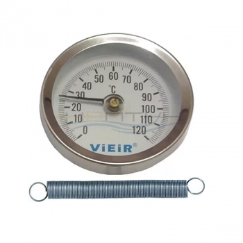 Термометр накладной с пружиной 120 С