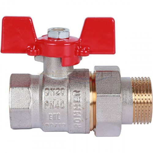 Кран шаровый c американкой ROMMER 3/4