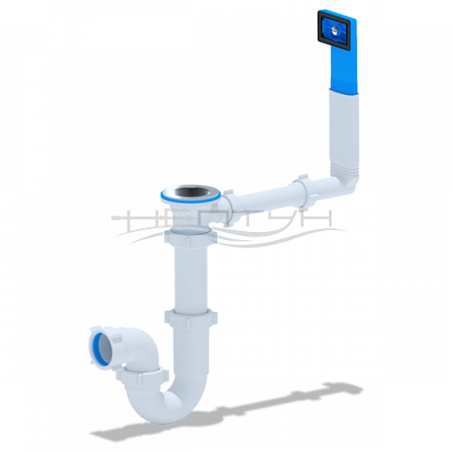 Сифон АНИ 1 1/2х40 прямоточный с жестким переливом D0140